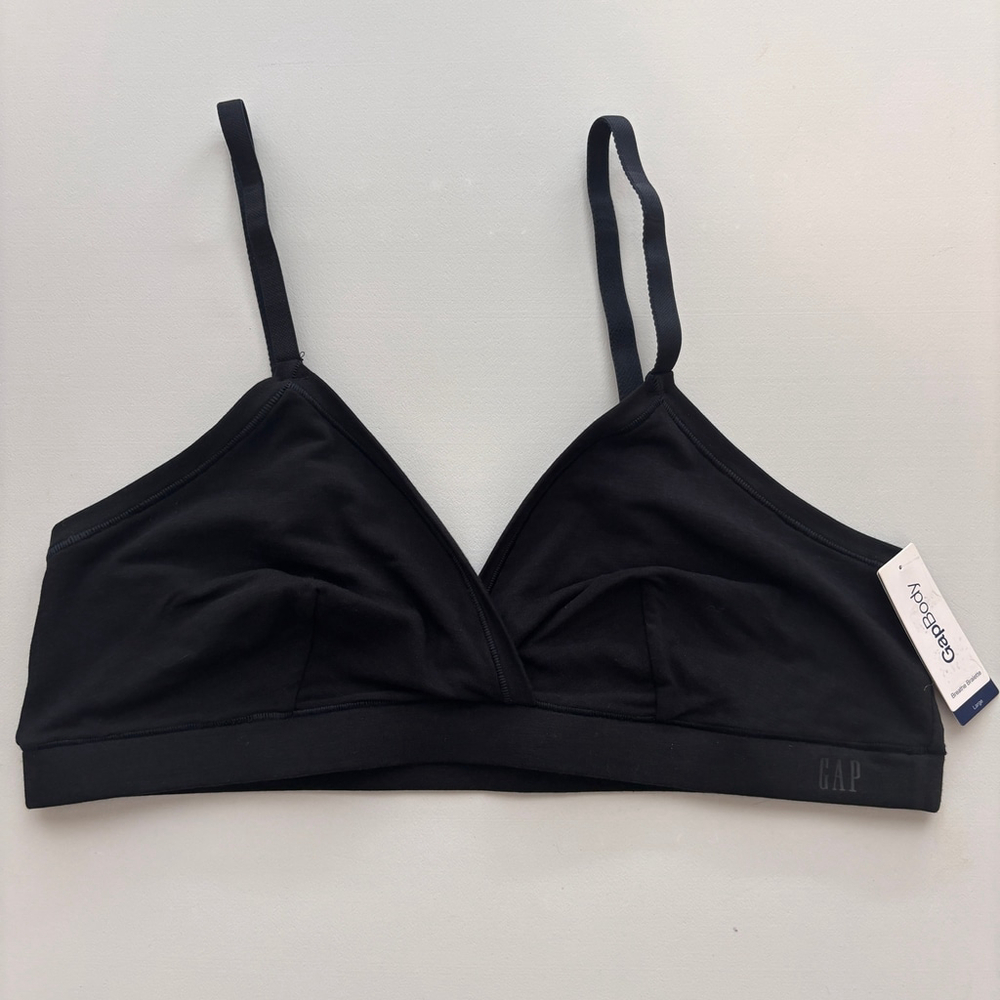 GAP GapBody Women's Large Black Breathe Full Coverage Bralette / Sports Bra NWT - Picture 5 of 7